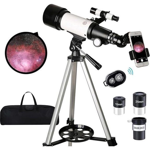 Kids & Beginner Telescope 70mm Aperture Travel Refractor