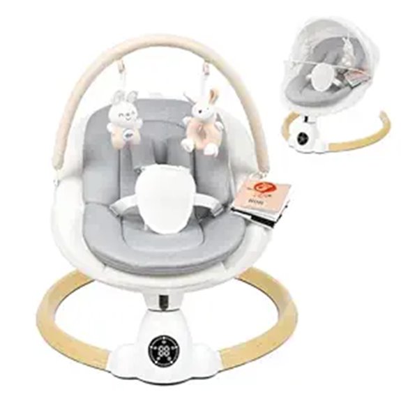 Portable Baby Swing with Bluetooth and Remote Control