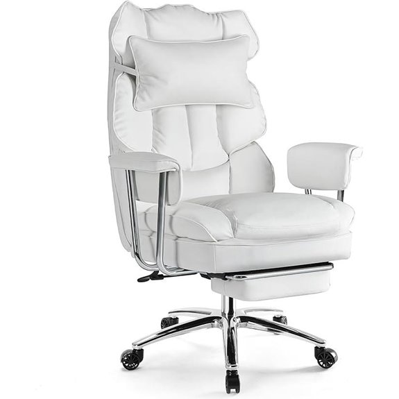Sweetcrispy Executive Office Desk Chair with Footrest