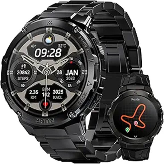 Rugged Men’s Smartwatch with GPS and Call Function