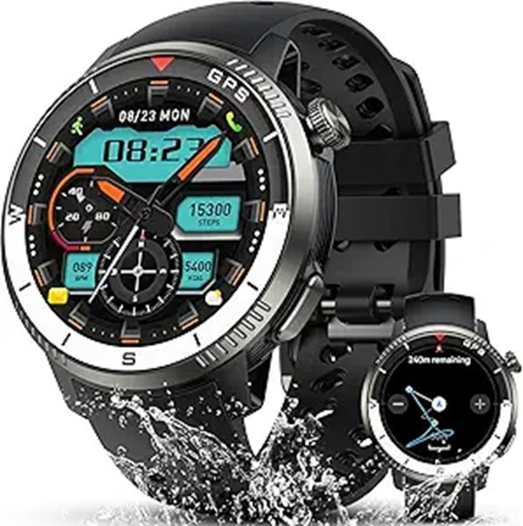 Military GPS Smartwatch with Call & Fitness Tracker