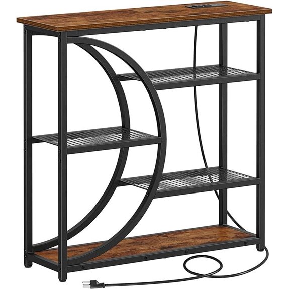 Snughome Entryway Console Table with Charging Station