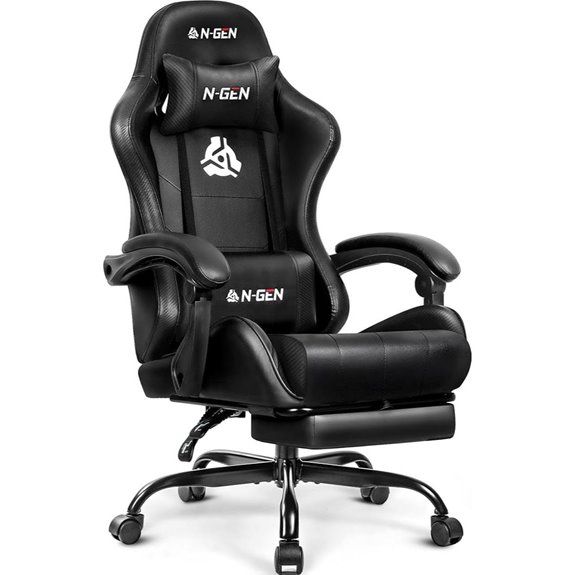 N-GEN Gaming Chair with Lumbar Support and Footrest