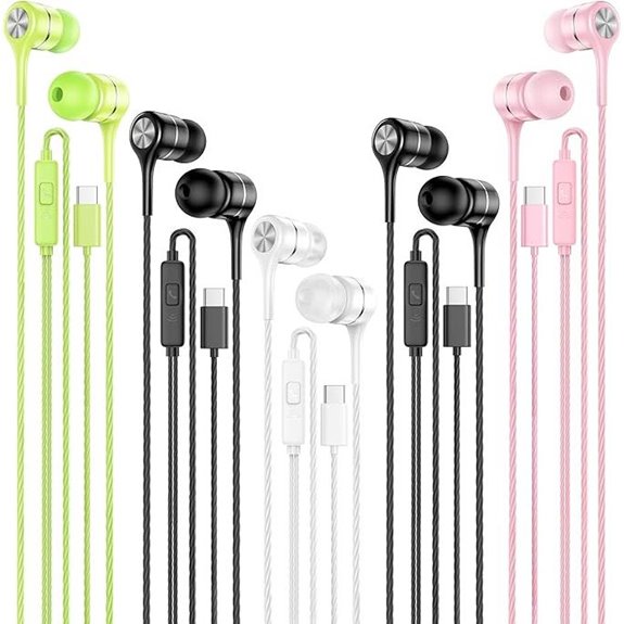 USB-C Earbuds with Microphone – 5 Pack