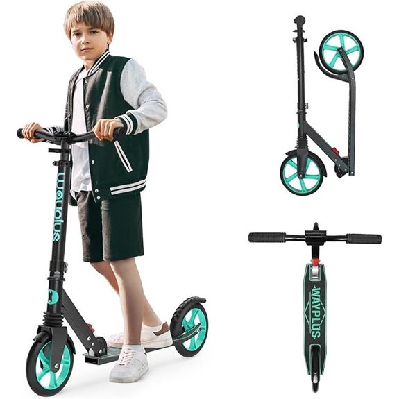 Foldable Kick Scooter for Ages 6+ with 8-Inch Wheels