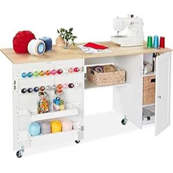 Best Choice Folding Sewing Table with Storage