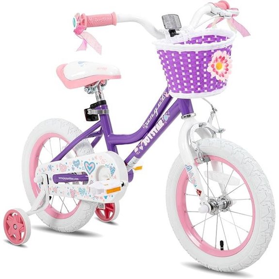 JOYSTAR Girls Bike with Training Wheels & Basket