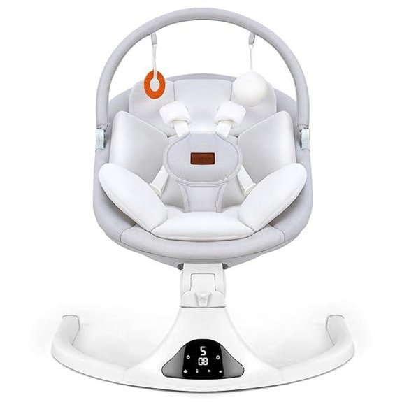 Baby Swing with Remote 5 Speeds Bluetooth Gray