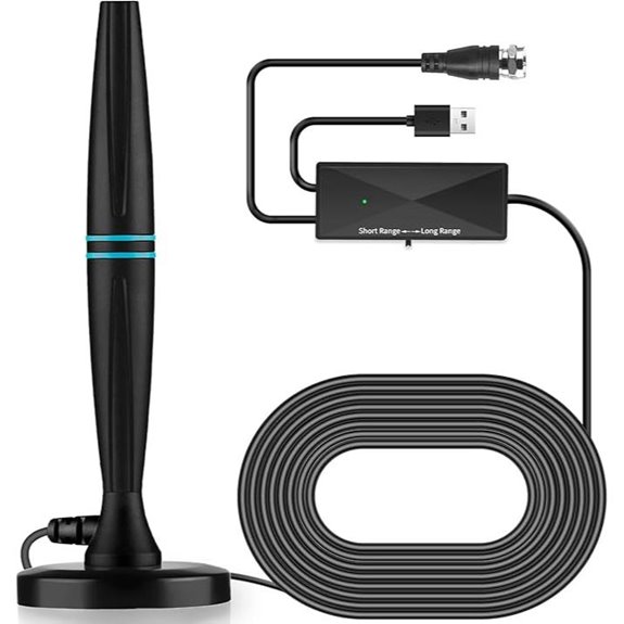 Indoor TV Antenna with Signal Booster 4K/1080p 320 Miles