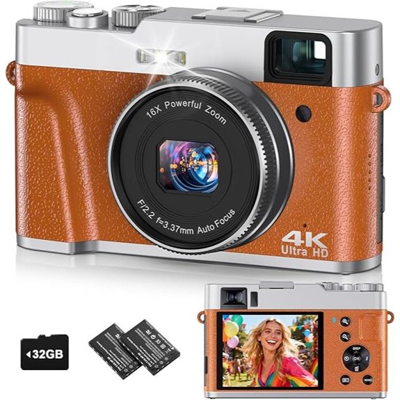 4K 48MP Digital Camera with Zoom & Micro SD