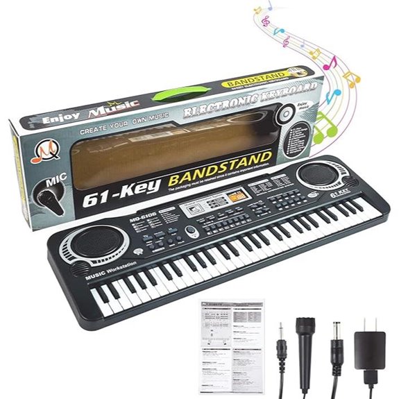 61-Key Digital Piano Keyboard for Kids with Microphone