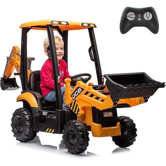 Kids Electric Ride-On Excavator with Adjustable Speeds