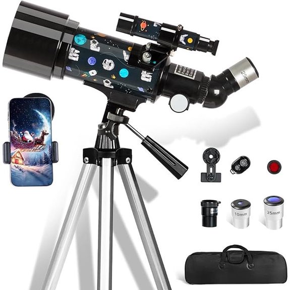 Kids & Adults Telescope with Phone Adapter & Remote