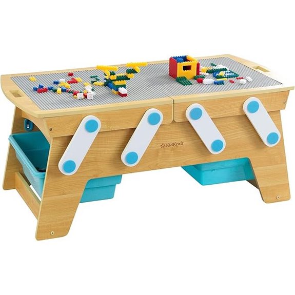 KidKraft Building Bricks Play Table with Storage Bins