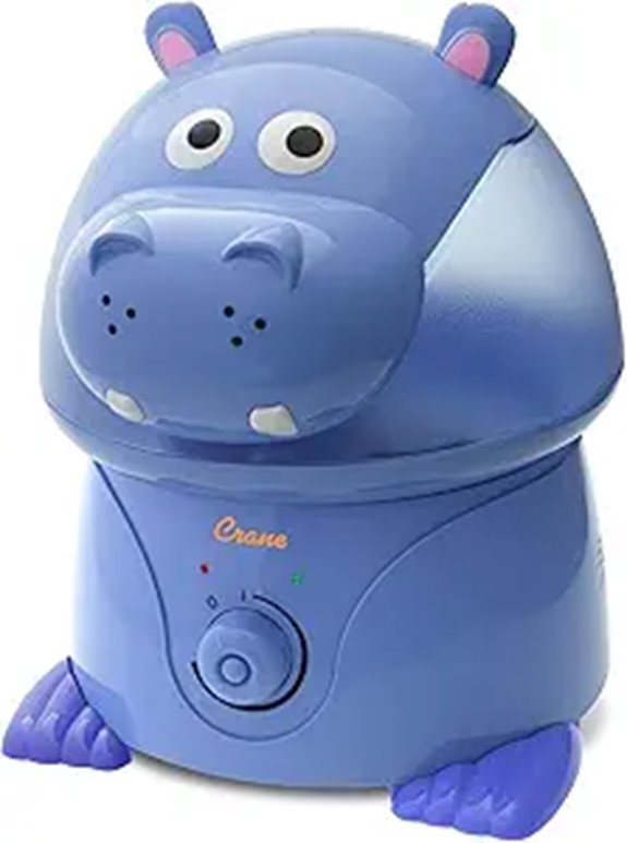 Crane Hippo Cool Mist Humidifier for Kids Bedroom
