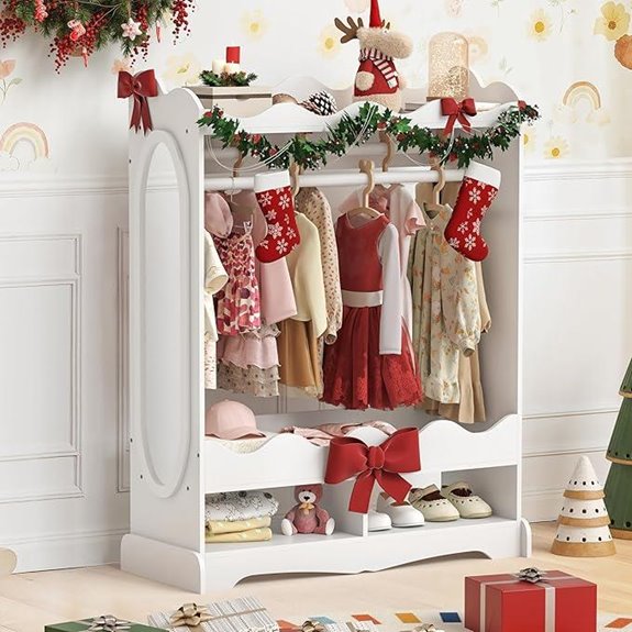 Curipeer Kids Dress Up Storage with Mirror