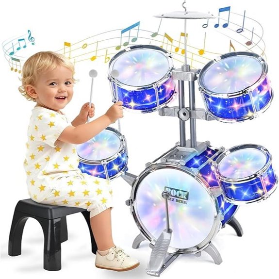 Kids Drum Set with Lights for Toddlers