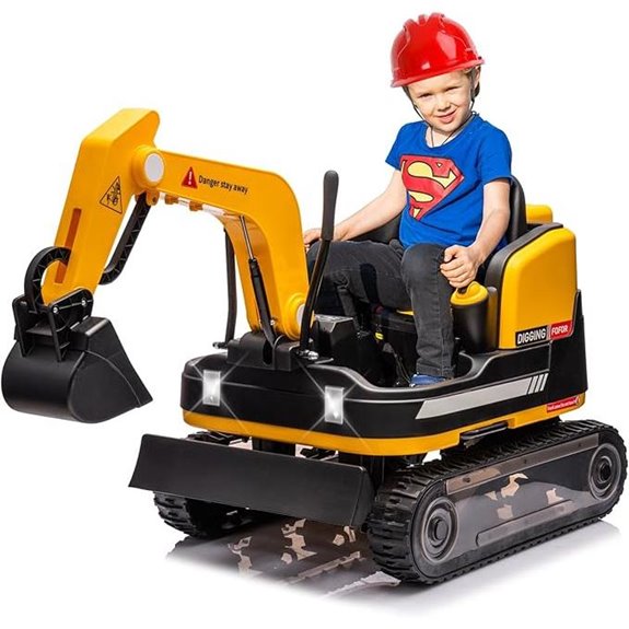 JOYLDIAS 360° Ride-On Excavator & Bulldozer for Kids