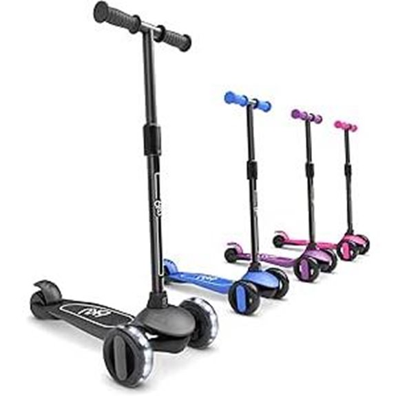 6KU Kids Scooter with Flash Wheels and Adjustable Height