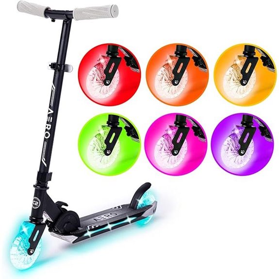 Aero Kids Scooter with Lights Adjustable & Foldable