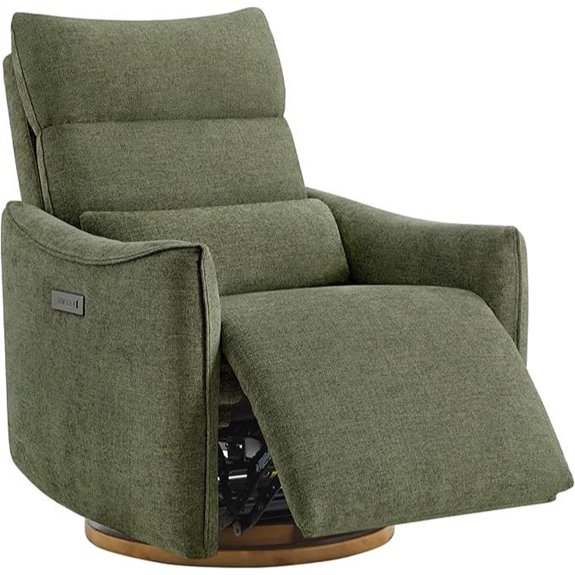 CHITA Moss Green Power Swivel Rocker Recliner