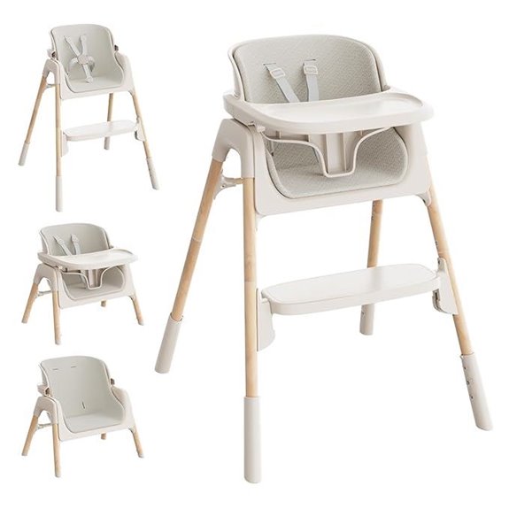 Mloong 4-in-1 Adjustable Baby High Chair