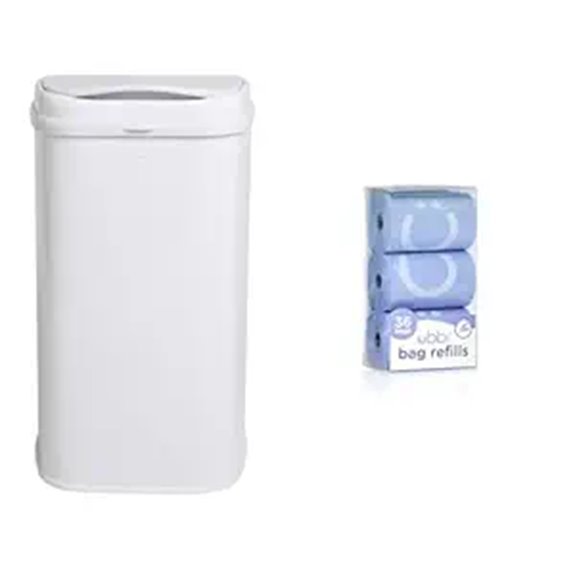 Ubbi Diaper Pail with Odor Lock & Refill Bags