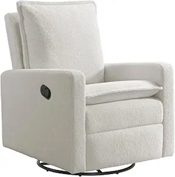 Oxford Baby Boucle Swivel Glider and Recliner