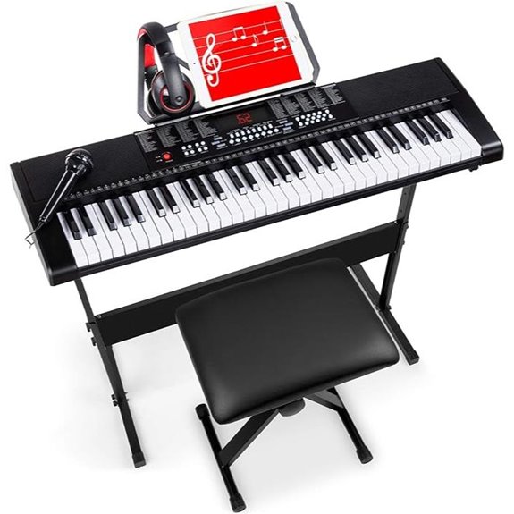 Best Choice 61-Key Portable Electronic Keyboard Piano Set