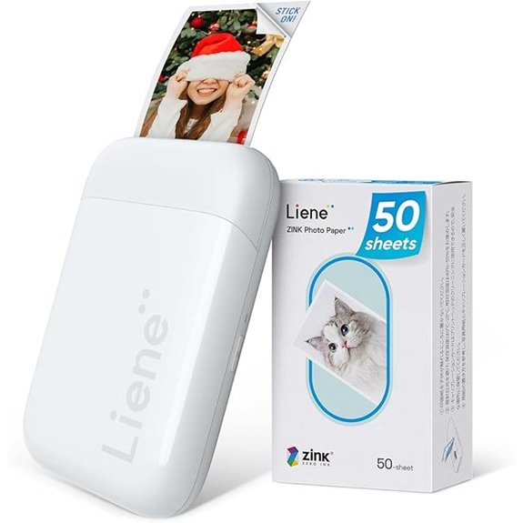 Liene 2x3” Portable Photo Printer Bundle