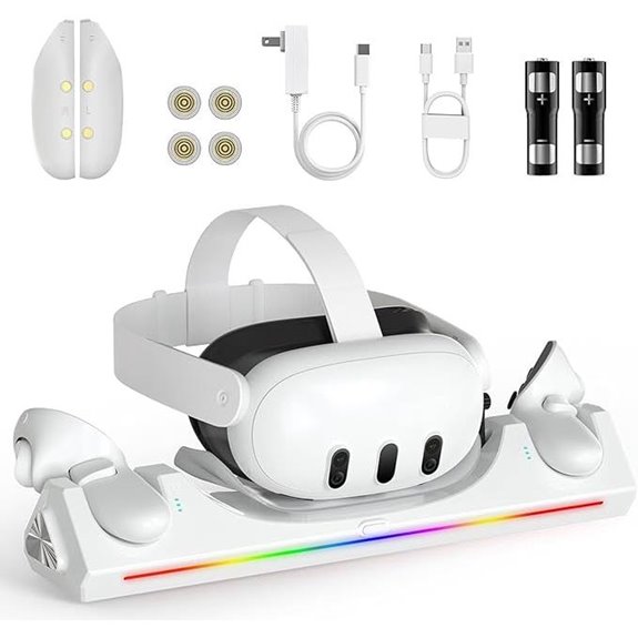Meta Quest 3 Charging Dock with Batteries and USB-C