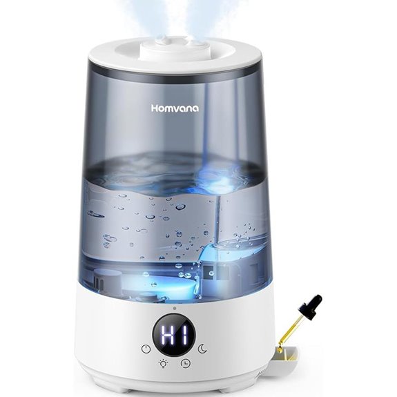 Homvana Ultrasonic Humidifier with 3.6L Capacity and Quiet Operation
