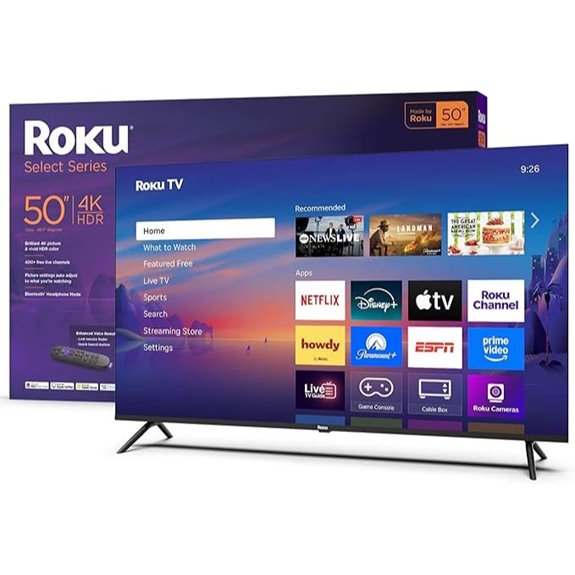 Roku Smart TV 2025 50-Inch 4K HDR Streaming TV