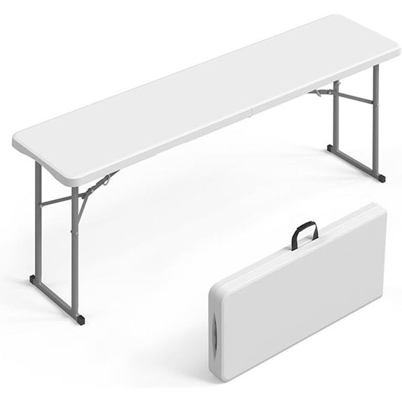 VINGLI 6 FT Folding Table with Metal Frame