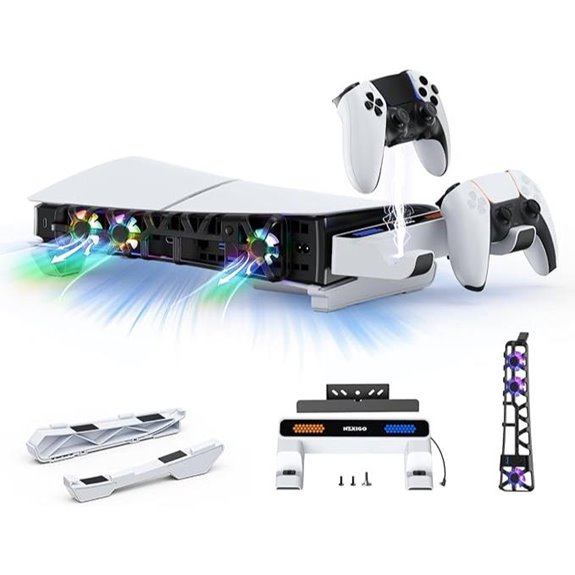 NexiGo PS5 Slim Horizontal Stand with Charging Station