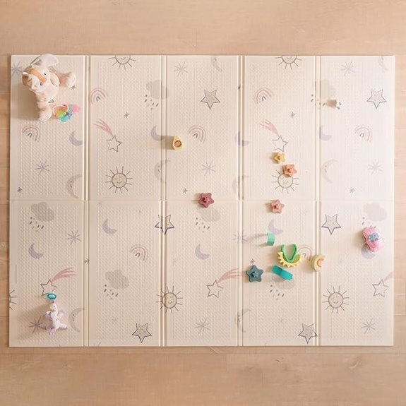 Nuby Reversible Baby Floor Mat with Stars and Sky