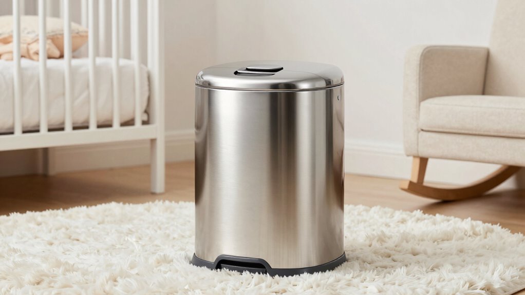 top stainless diaper pails