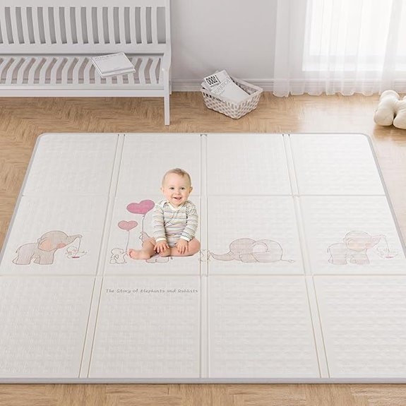Baby Play Mat Waterproof & Reversible 59x59 Inches