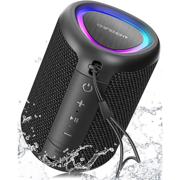 Portable Bluetooth Speaker with Lights and Waterproofing