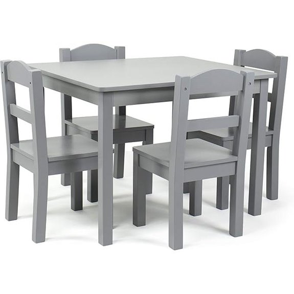 Humble Crew Kids Wooden Table & 4 Chairs Set