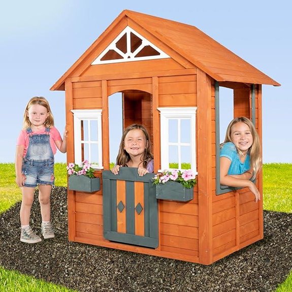 Sportspower Woodbridge Kids’ Wooden Playhouse