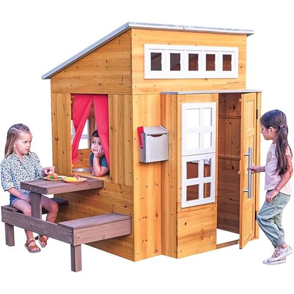 KidKraft Outdoor Wooden Playhouse with Picnic & Grill