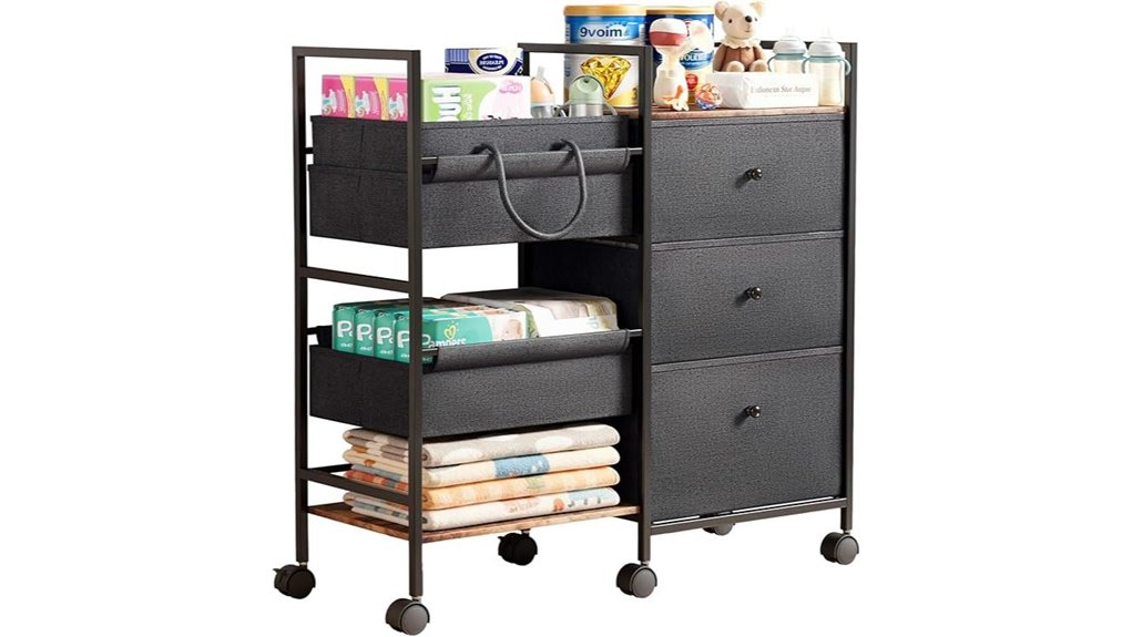 baby diaper caddy with wheels