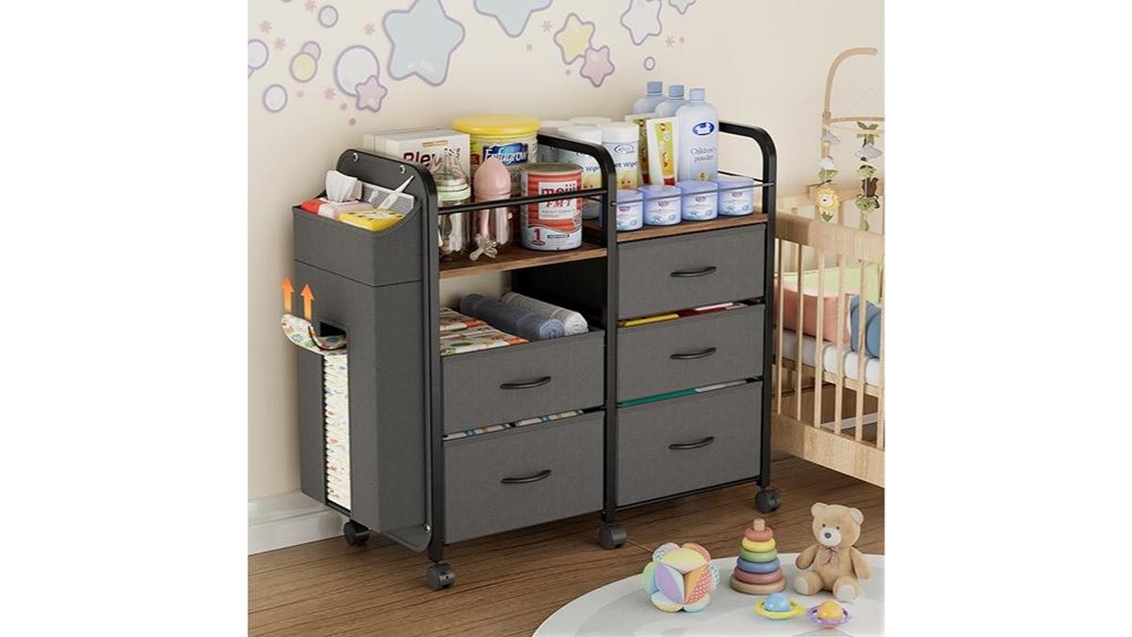 baby diaper storage cart
