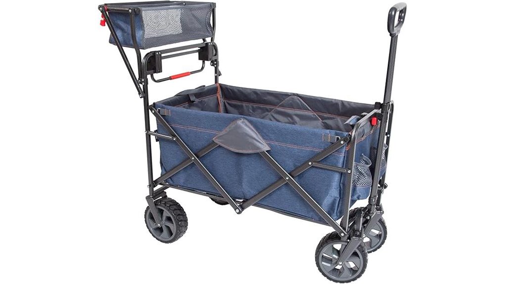 blue denim foldable wagon