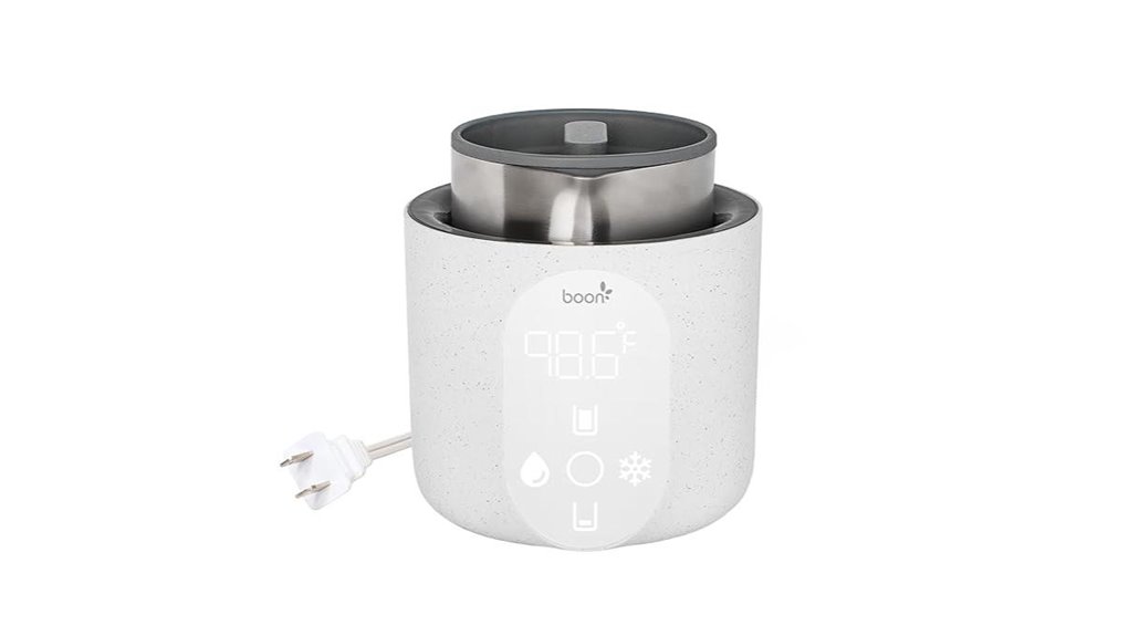 breastmilk warmer with temperature