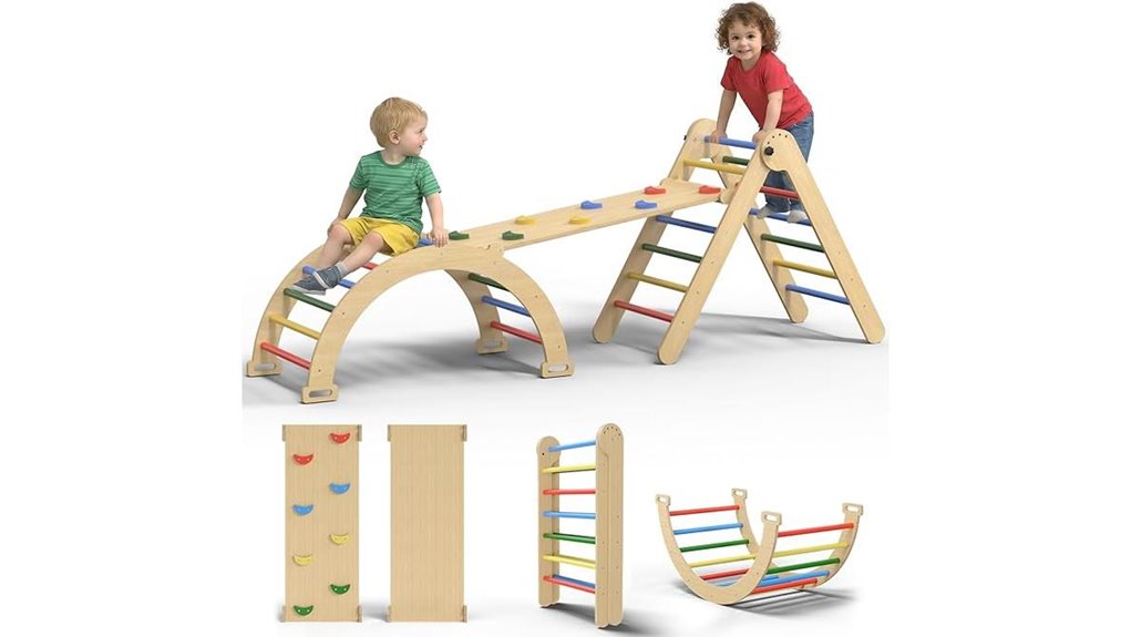 colorful toddler climbing set