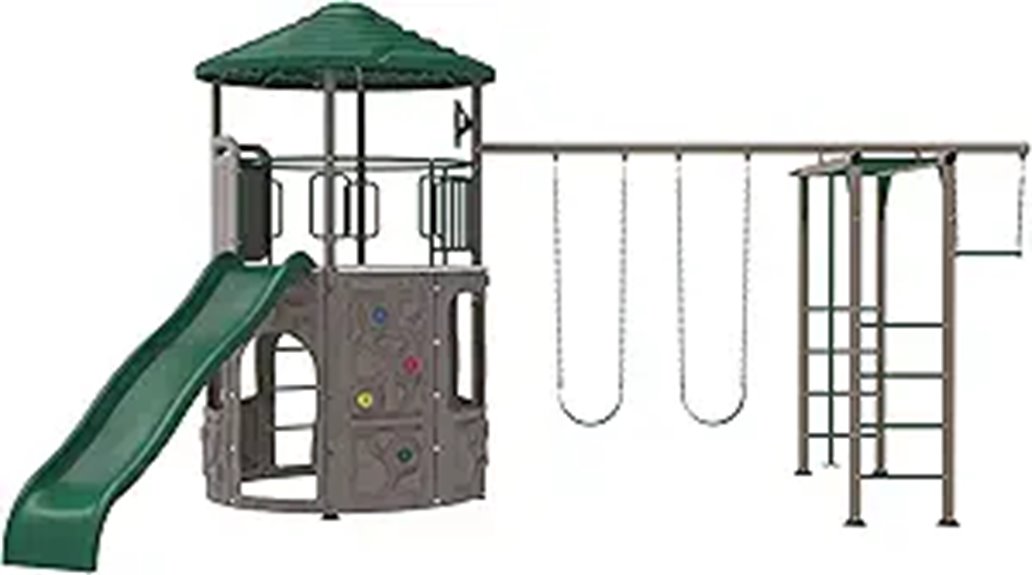 deluxe tower swing set