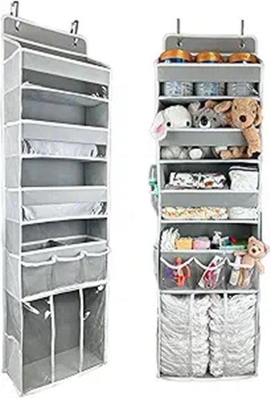 door organizer with bins