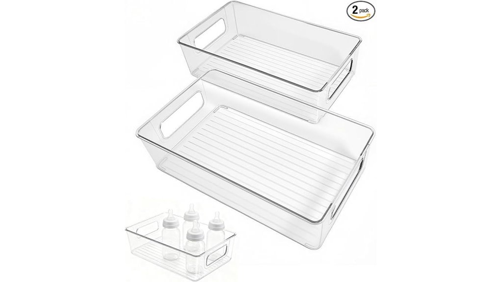 dual transparent bottle storage